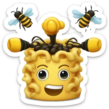 Macaroni and bees sticker