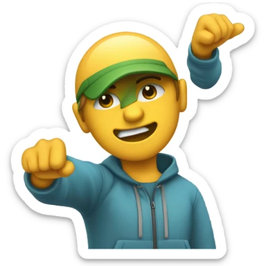 Une personne qui dab sticker