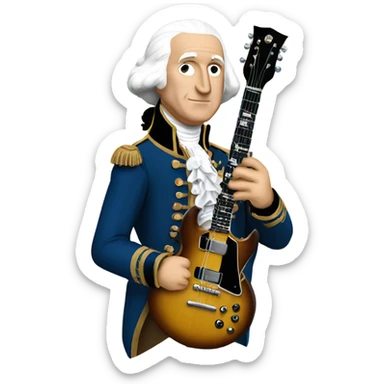 George Washington playing a Gibson sg sticker
