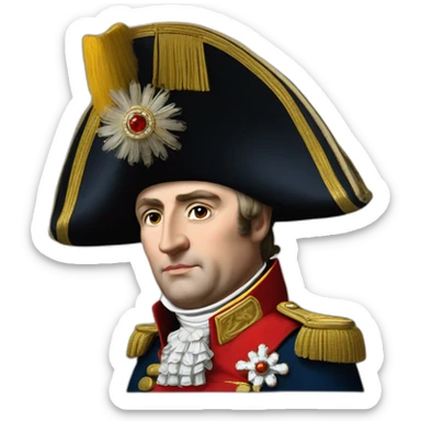 Emperor napoleon bicorne with cockade sticker