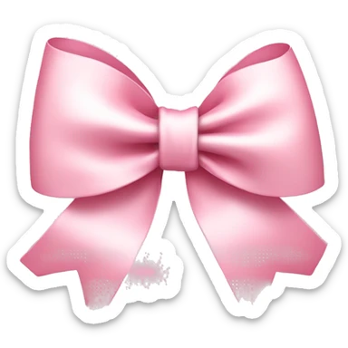 light pink ribbon bow sticker