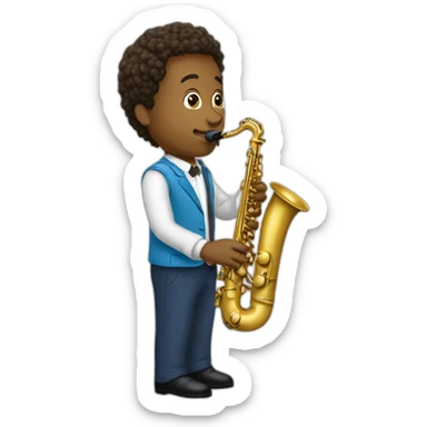 Une chenille qui joue du saxophone  sticker