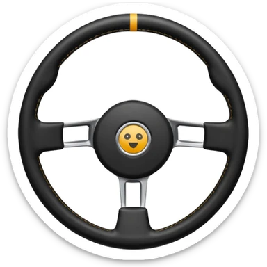 steering wheel viewed from above sticker