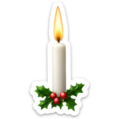Christmas candle white  sticker