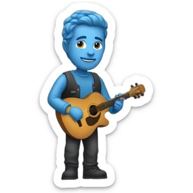 un musicien dans un vêtement serré sticker