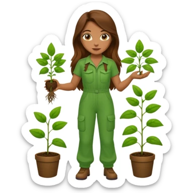 female hero for sustainability full body sticker