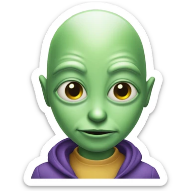 A gay alien  sticker