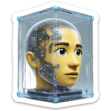 ai in the cage sticker