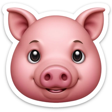 realistic pig sticker