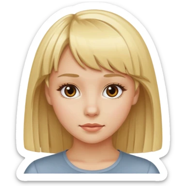 Young Woman with blonde bangs sticker