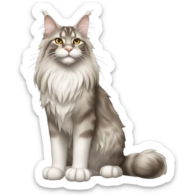 Maine Coon Cat Full Body sticker