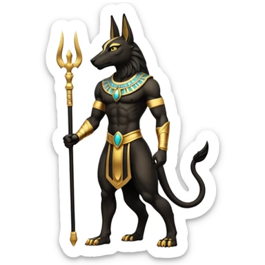 Anubis (full body) sticker