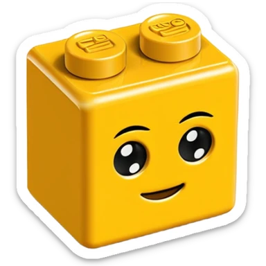 yellow happy lego sticker