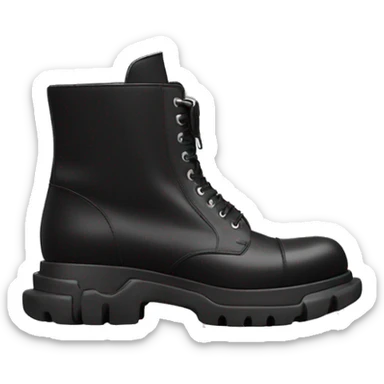 black prada monolith leather re-nylon boots sticker