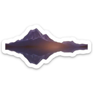 Montagne au coucher de soleil sticker