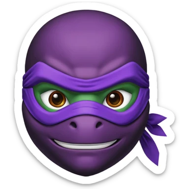 Ninja turtle purple make sticker