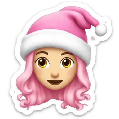 Christmas aesthetic pink sticker