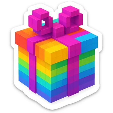Rainbow gift sticker