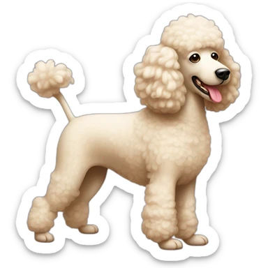 Aerobic poodles sticker