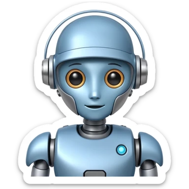 Cute Robot assistant sticker