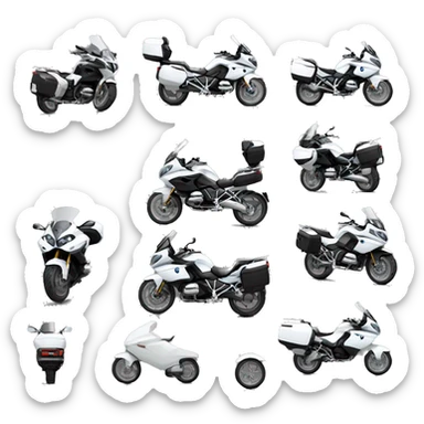 Moto bmw r1200rt  2008 blanca sticker