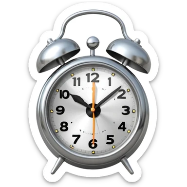 classic alarm clock with bells sticker