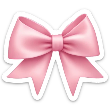 light pink ribbon bow sticker
