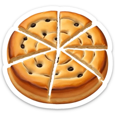 round focaccia without seasoning sticker