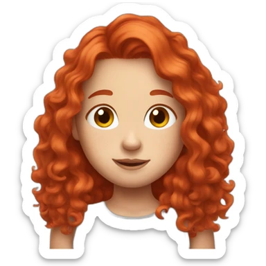 Cute red hair Canadian with freckles sticker