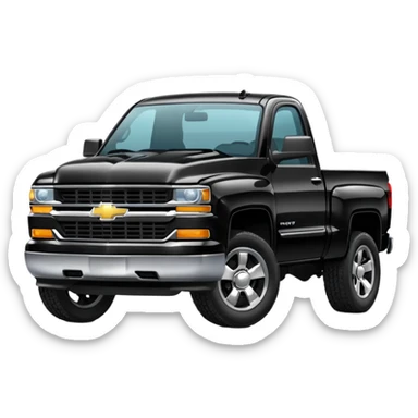Black Chevy Truck sticker