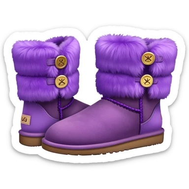 Purple uggs sticker