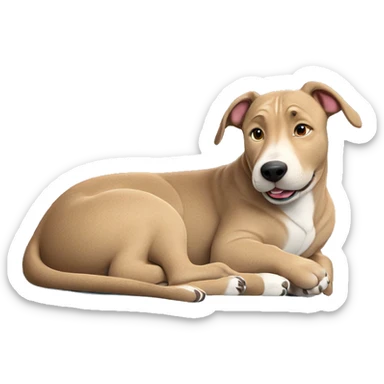 cozy dog on the couch sticker
