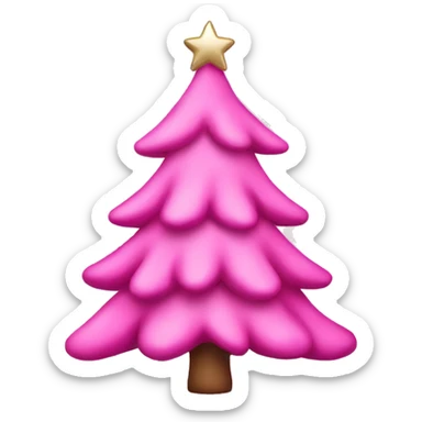 Pink Christmas tree sticker
