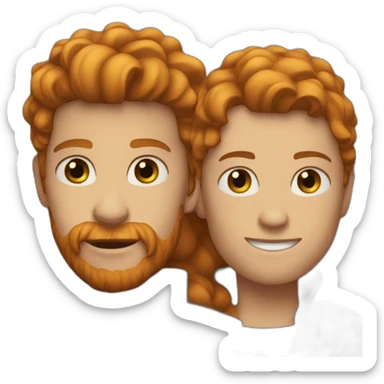 Two Dark Riders with Ginger hair in two black horses sticker