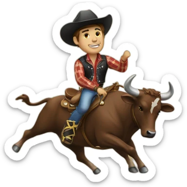 Bull rider sticker