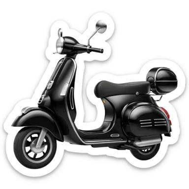 create a vespa matic with black color sticker