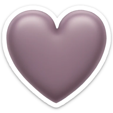Dark mauve flat heart sticker