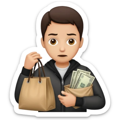 Robbery  the money not pistole sticker