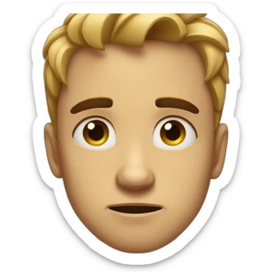 Distraught and mortified sadness sticker