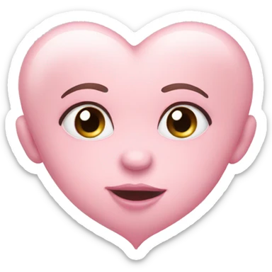 Baby pink heart sticker