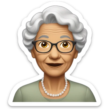 Grand mère énervé  sticker