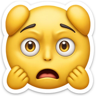 shocked and disgusted emoji  sticker