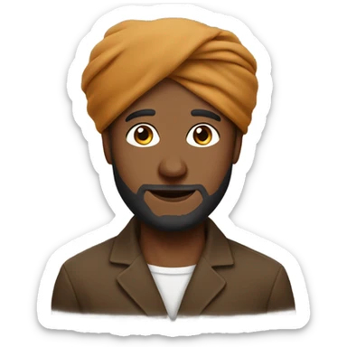 Turban wearing brown guy sticker