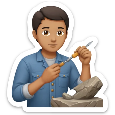 Sculptor on working on sculptor sticker