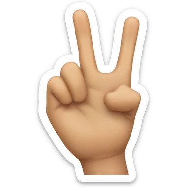 yvl hand sign keep thumb index and middle finger up sticker