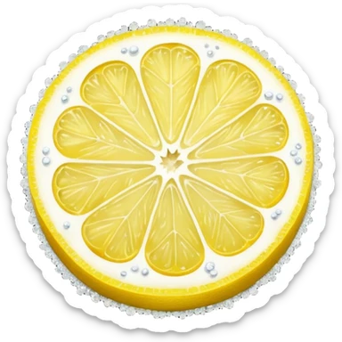 lemon and sugar sticker