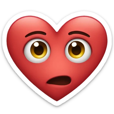 Heart eyes in a heart sticker