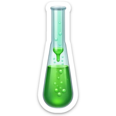 test tube with green liquid sticker