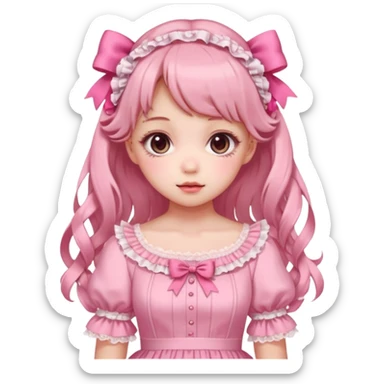 Lolita cute pink sticker