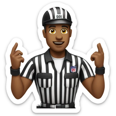 american football referee sticker